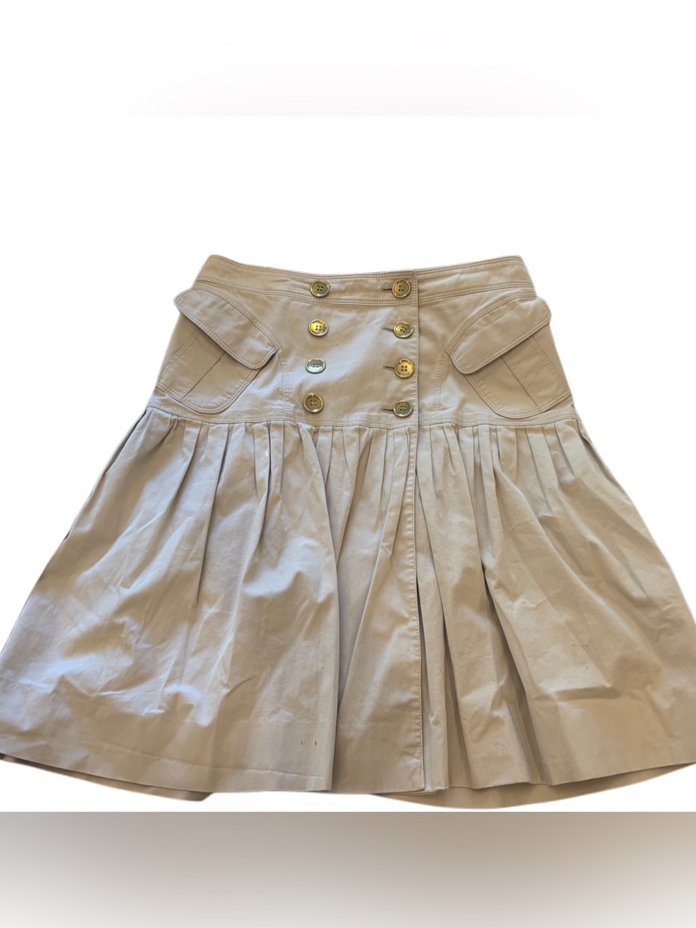 Beige/khaki Burberry pleated skirt